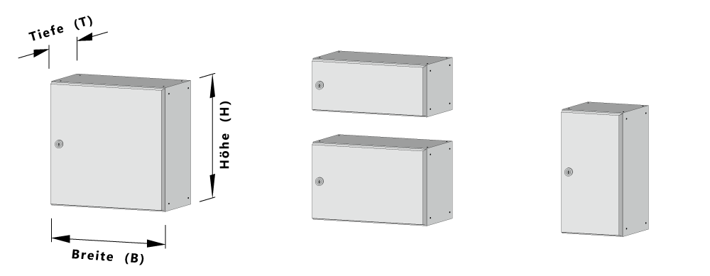 Aufputz - Funktionskasten - hängend (senkrecht)