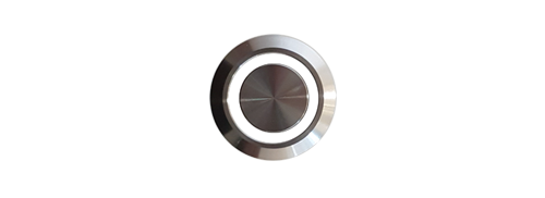 AVR-2 Klingelknopf mit LED-Ringbeleuchtung weiß, Edelstahl