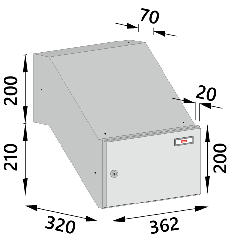 Briefkasten 60/3-200