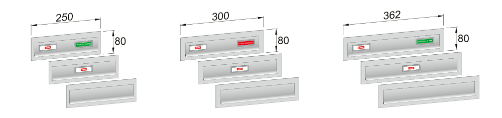Türseitenteil - Einwurfklappen - BASIC-Line (Edelstahl)