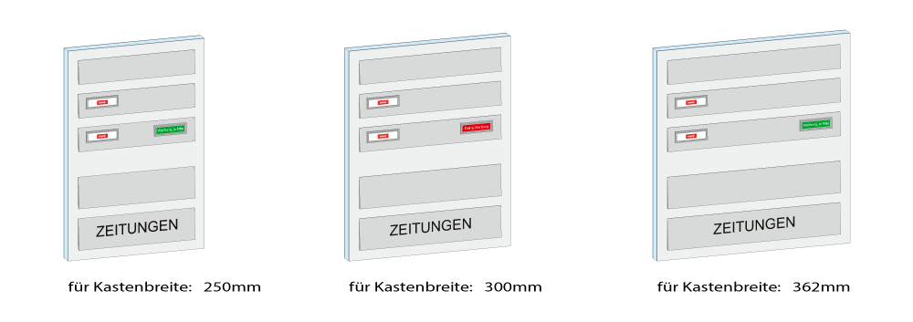 Türseitenteil - Einwurfklappen - HIGH-Line (Alu)